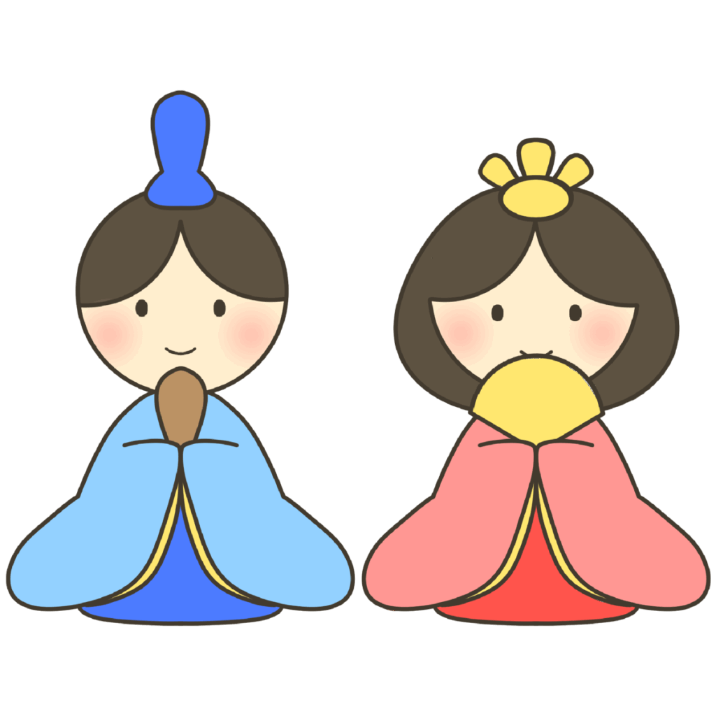 ひな人形のイラスト｜季節の行事学習や印刷物に使える素材