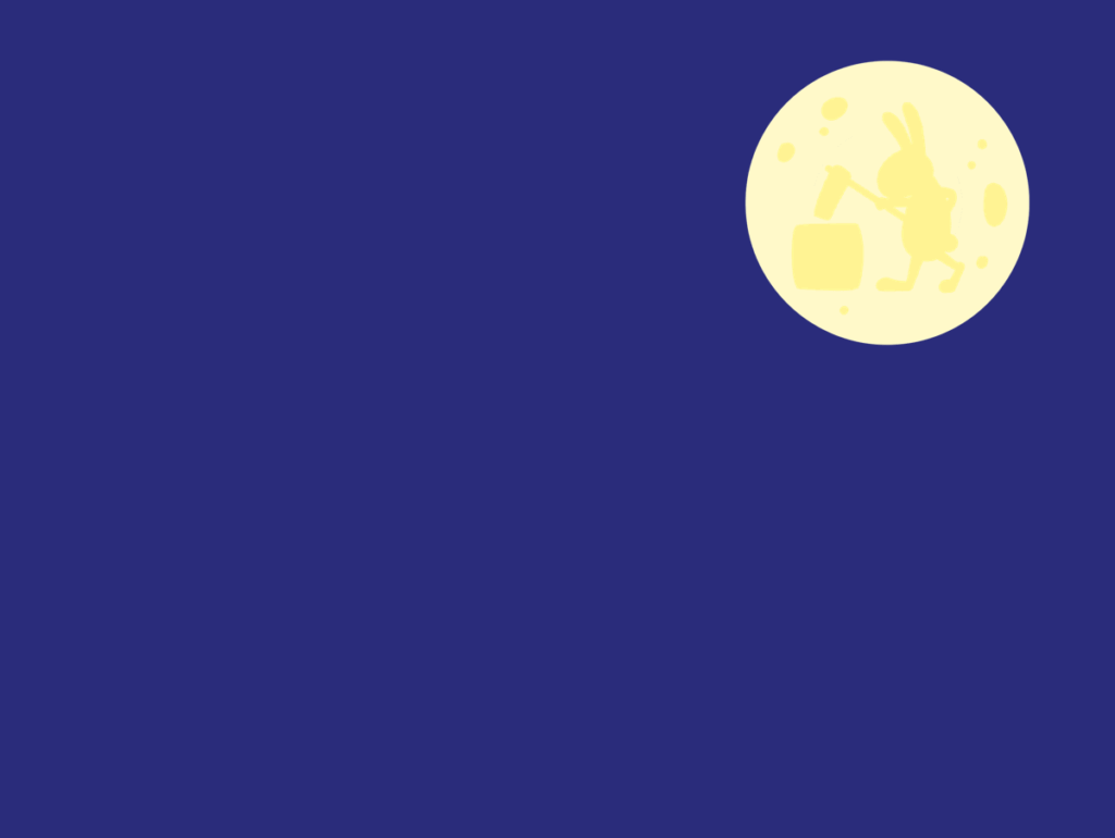 十五夜の夜空（長方形）のイラスト｜背景・印刷物用長方形