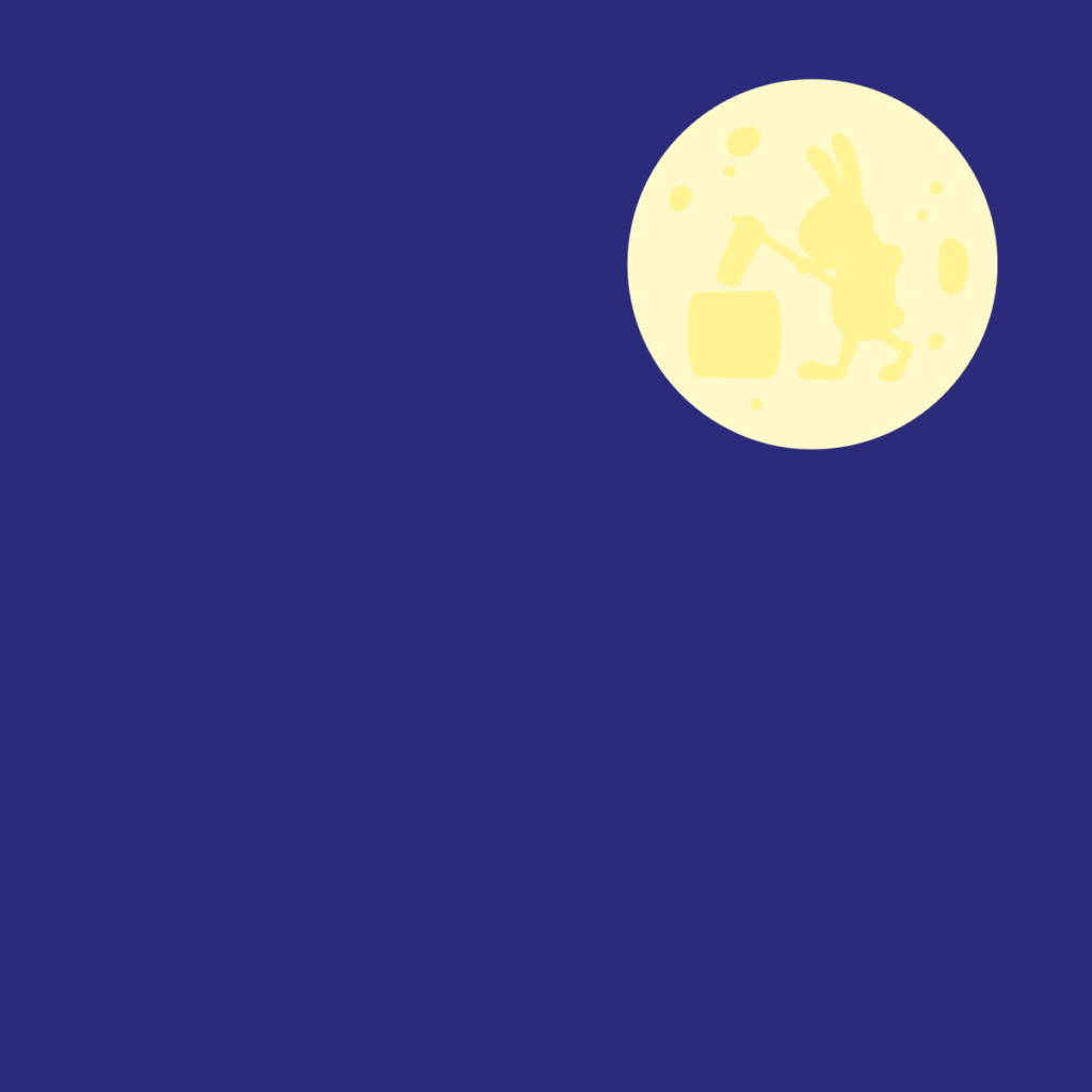 十五夜の夜空のイラスト｜背景・印刷物用正方形