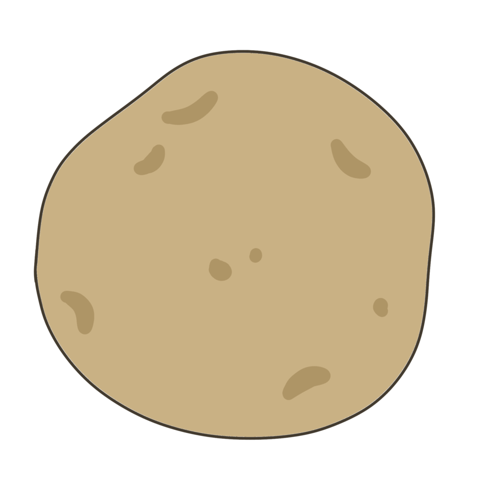 ジャガイモのイラスト｜材料提示や家庭・学習で使える食材素材