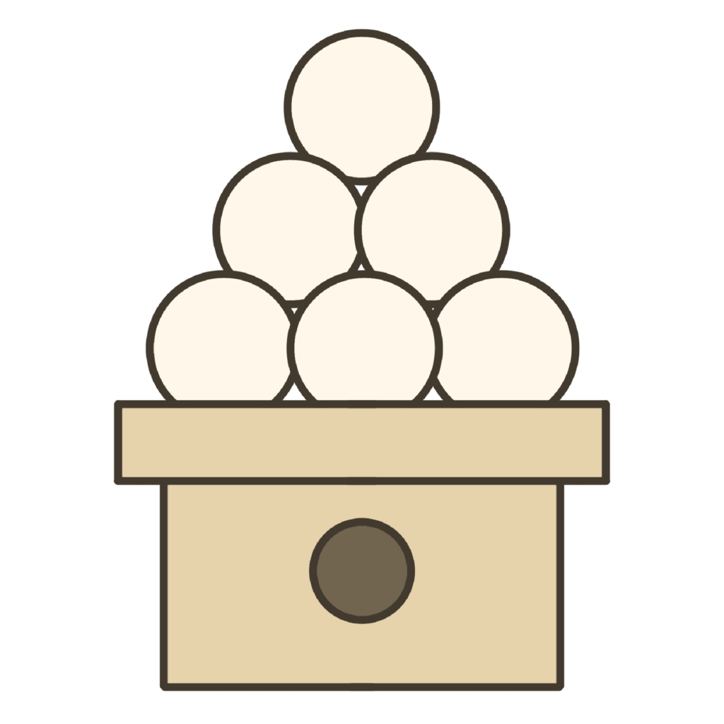 三方にのった月見団子のイラスト｜十五夜・行事食の提示や印刷物に使える素材
