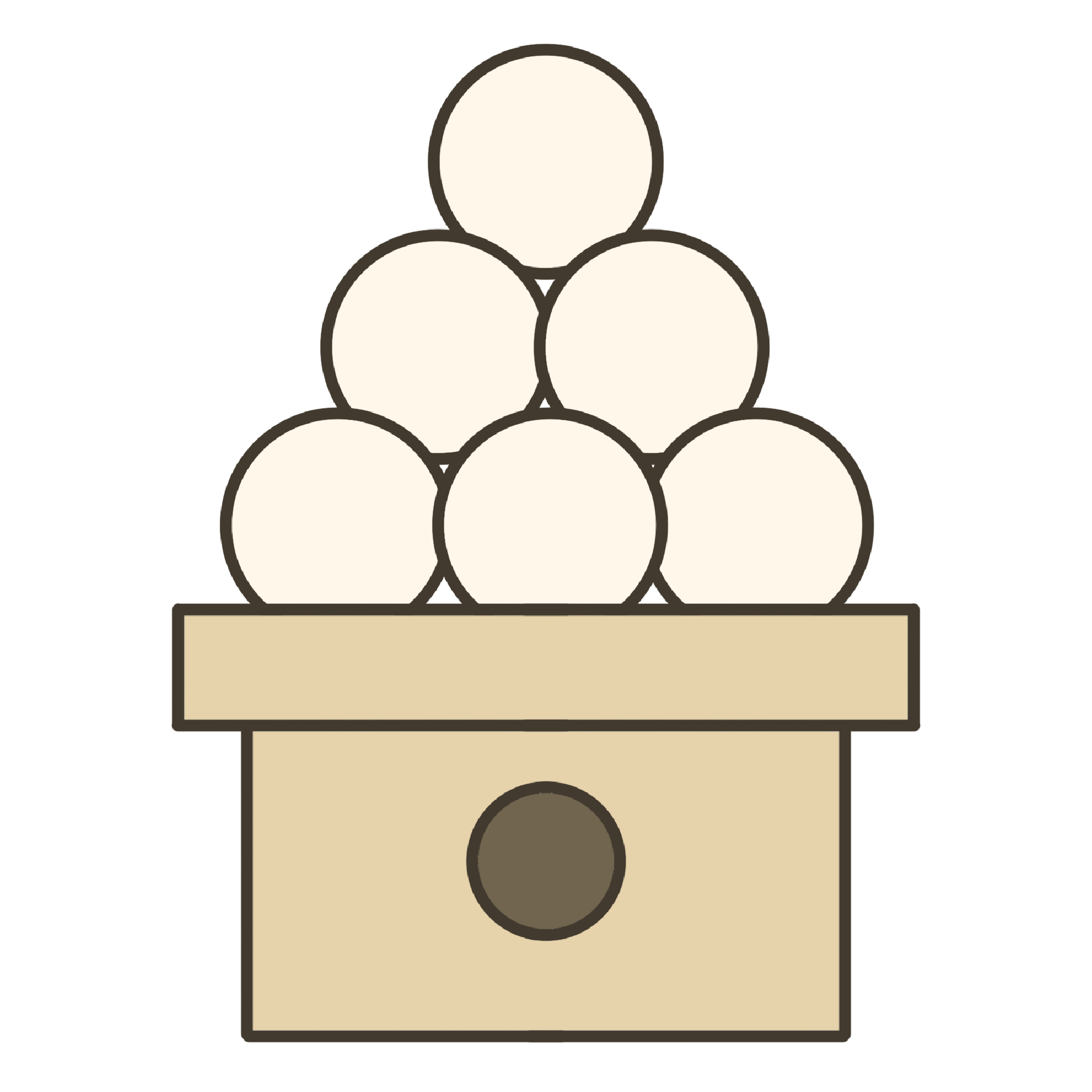 三方にのった月見団子のイラスト｜十五夜・行事食の提示や印刷物に使える素材