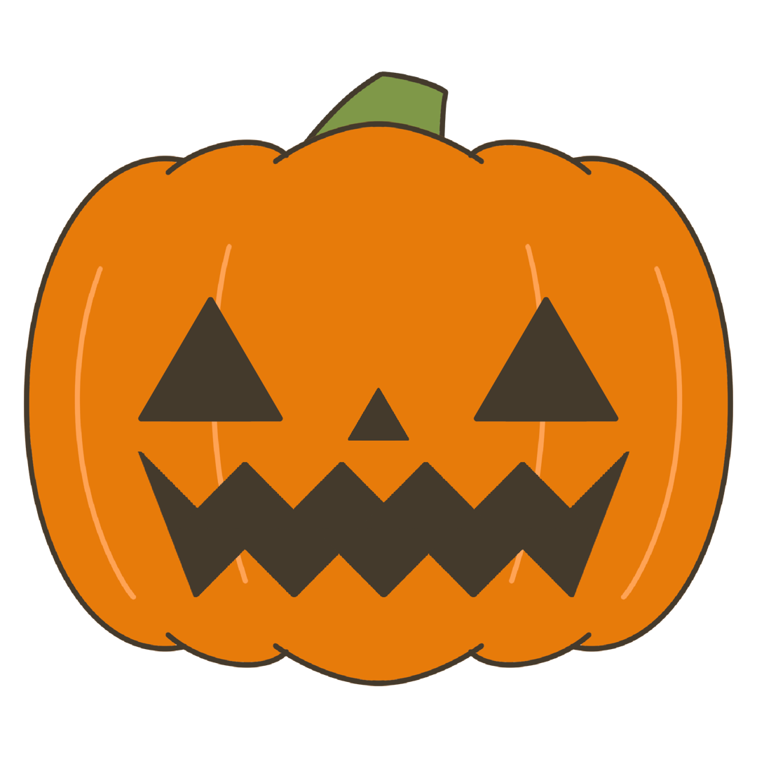 かぼちゃ（ジャックオーランタン）のイラスト｜季節の掲示物や行事の教材に使える素材