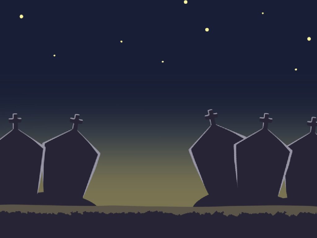 ハロウィンの背景（長方形）のイラスト｜掲示物や教材づくりに使える素材