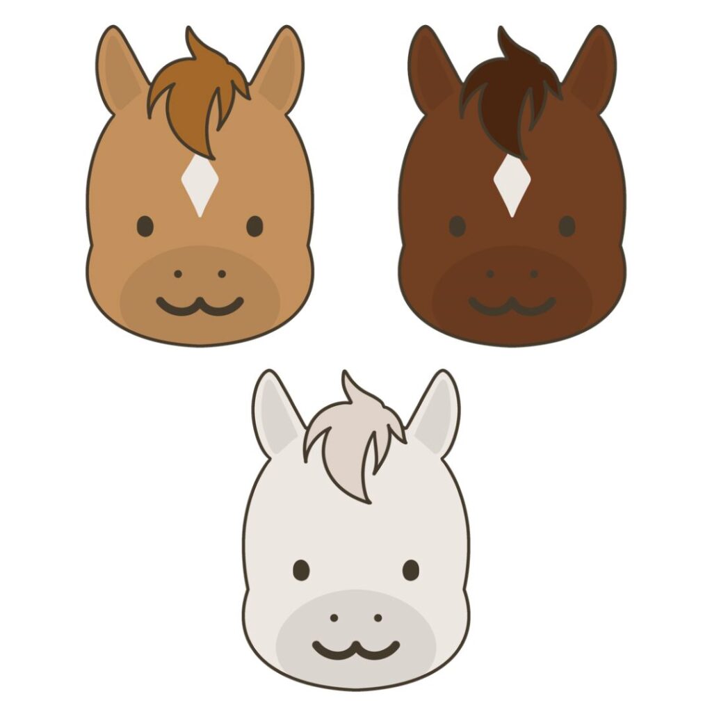 ウマのアイキャッチ用イラスト｜自然や学習教材・掲示物に使える素材