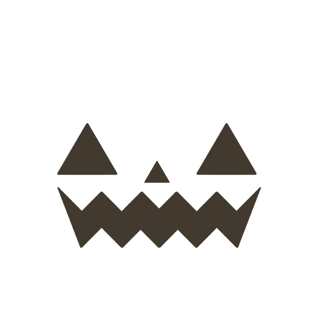 ジャックオーランタンの顔のイラスト｜季節の掲示物や行事の教材に使える素材