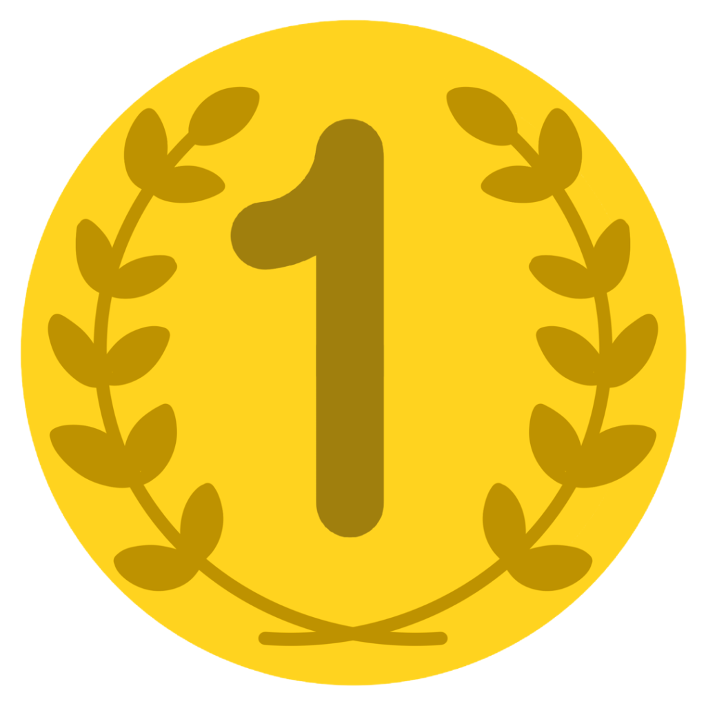 金メダル(ツヤなし)のイラスト|掲示物や教材づくりに使える素材