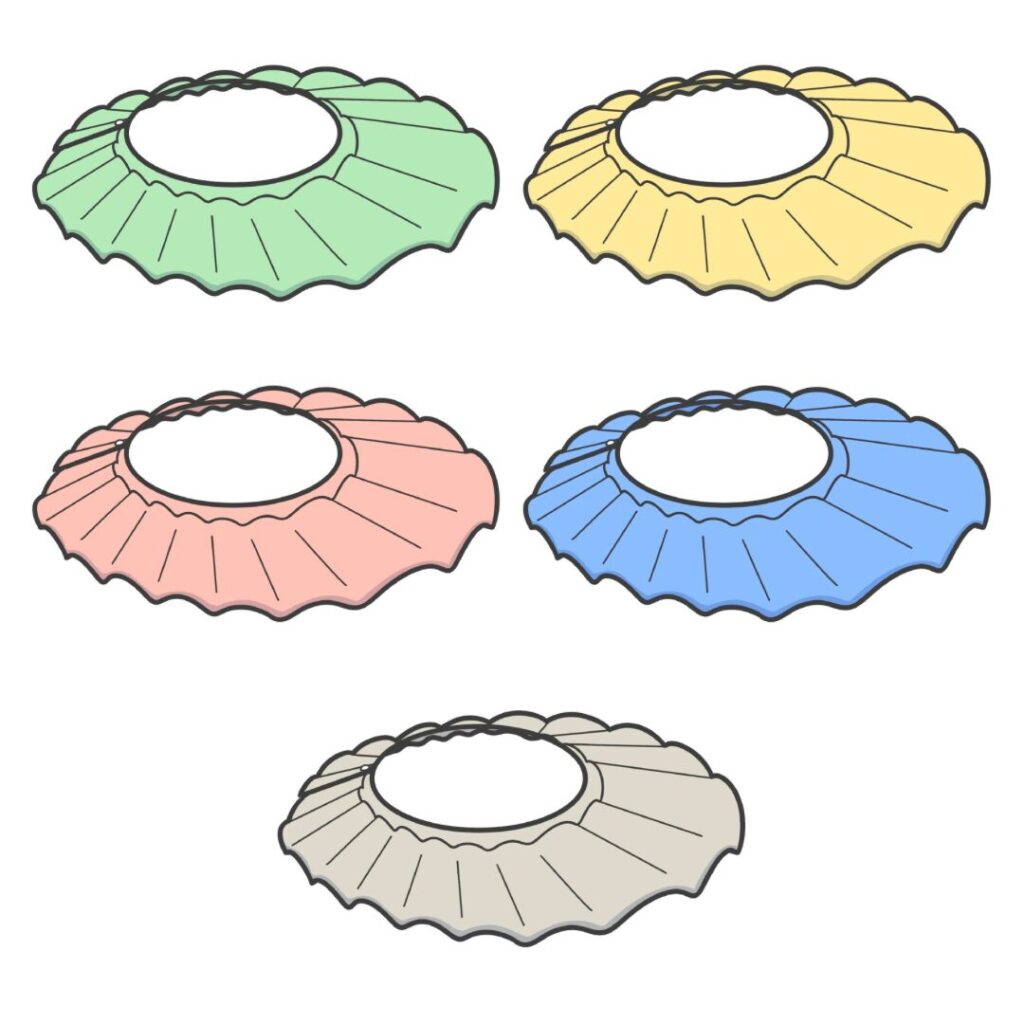 シャンプーハットのアイキャッチイラスト｜外出準備や持ち物支援に使える素材