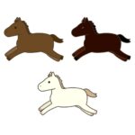ウマのイラストのアイキャッチ｜自然や学習教材・掲示物に使える素材