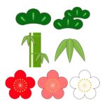 松竹梅のイラストのアイキャッチ｜自然や学習教材・掲示物に使える素材
