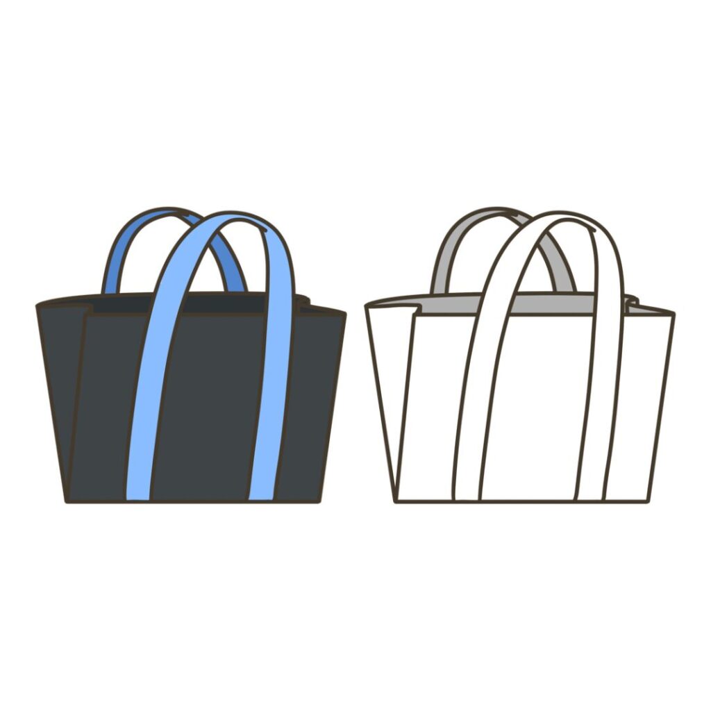 キャンバストートバッグのイラストのアイキャッチ｜外出準備や持ち物支援に使える素材
