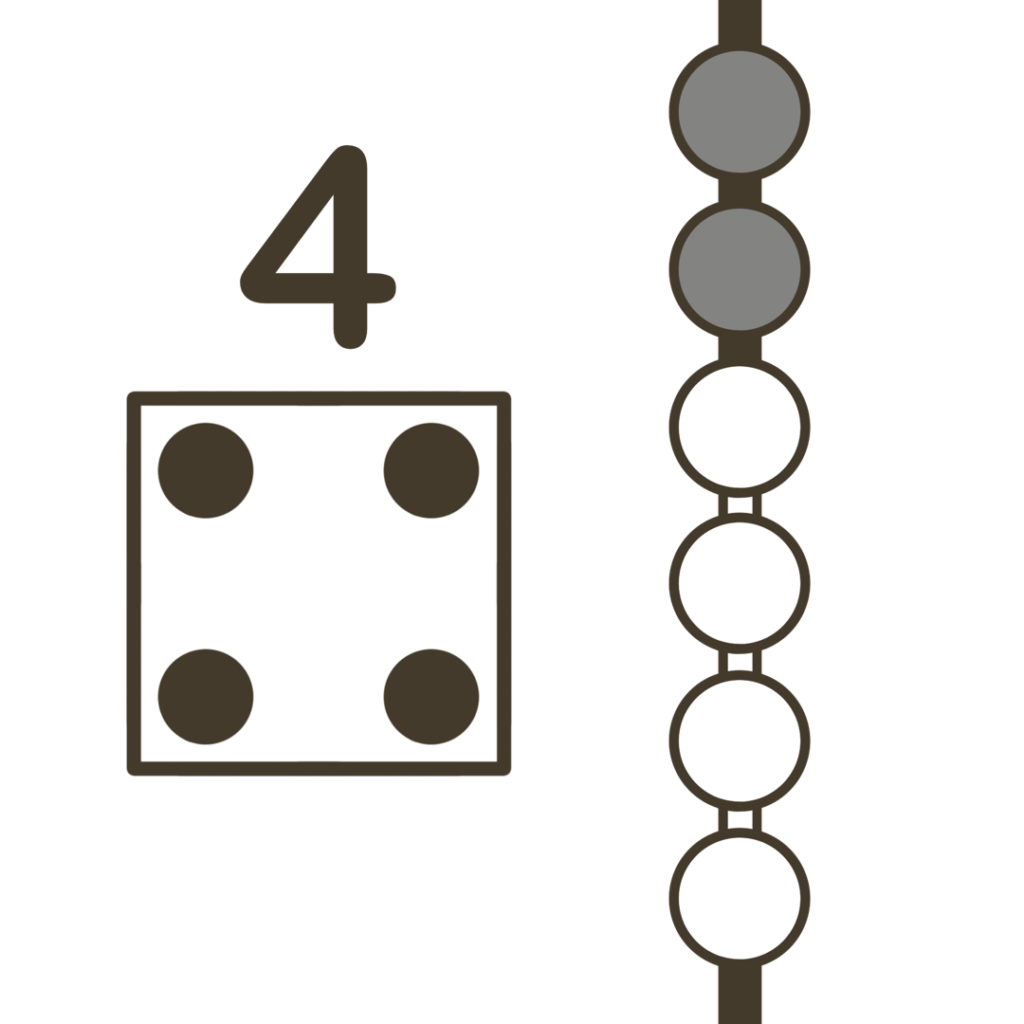 4マス進むのイラスト｜すごろく・ルール遊びに使える素材