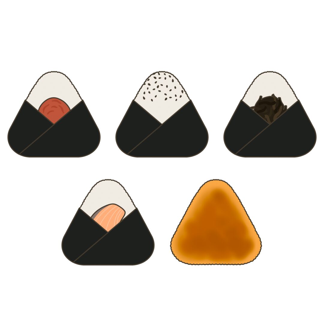 おにぎりのイラストのアイキャッチ｜選択や食育に使える素材