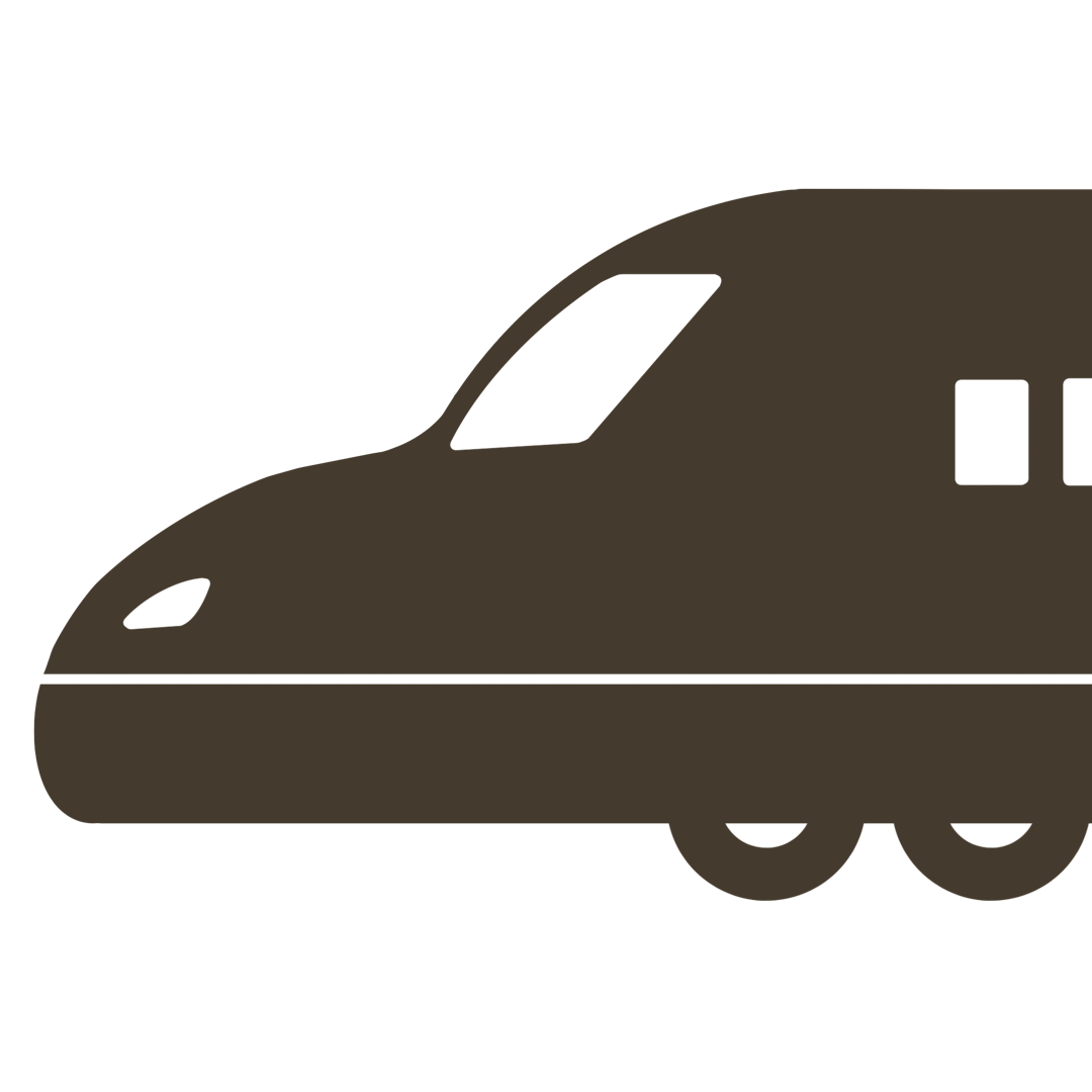 新幹線のシルエットのイラスト｜掲示物や教材づくりに使える素材