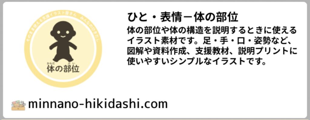 体の部位カテゴリーへのリンク用バナーイラスト