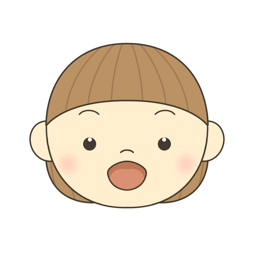 あの口の形のイラスト（ショートカット）｜発音練習・言語学習に使える素材