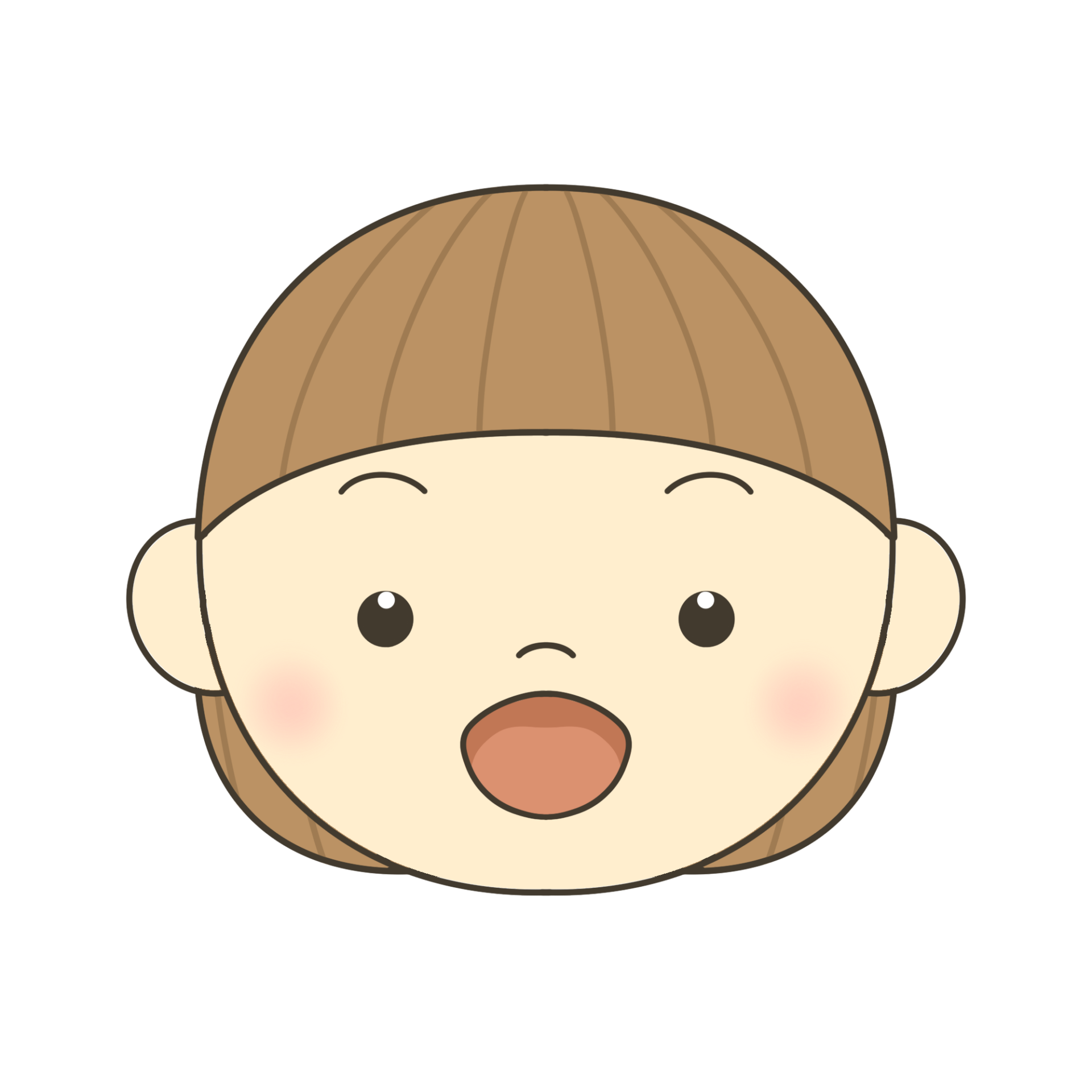 あの口の形のイラスト（ショートカット）｜発音練習・言語学習に使える素材