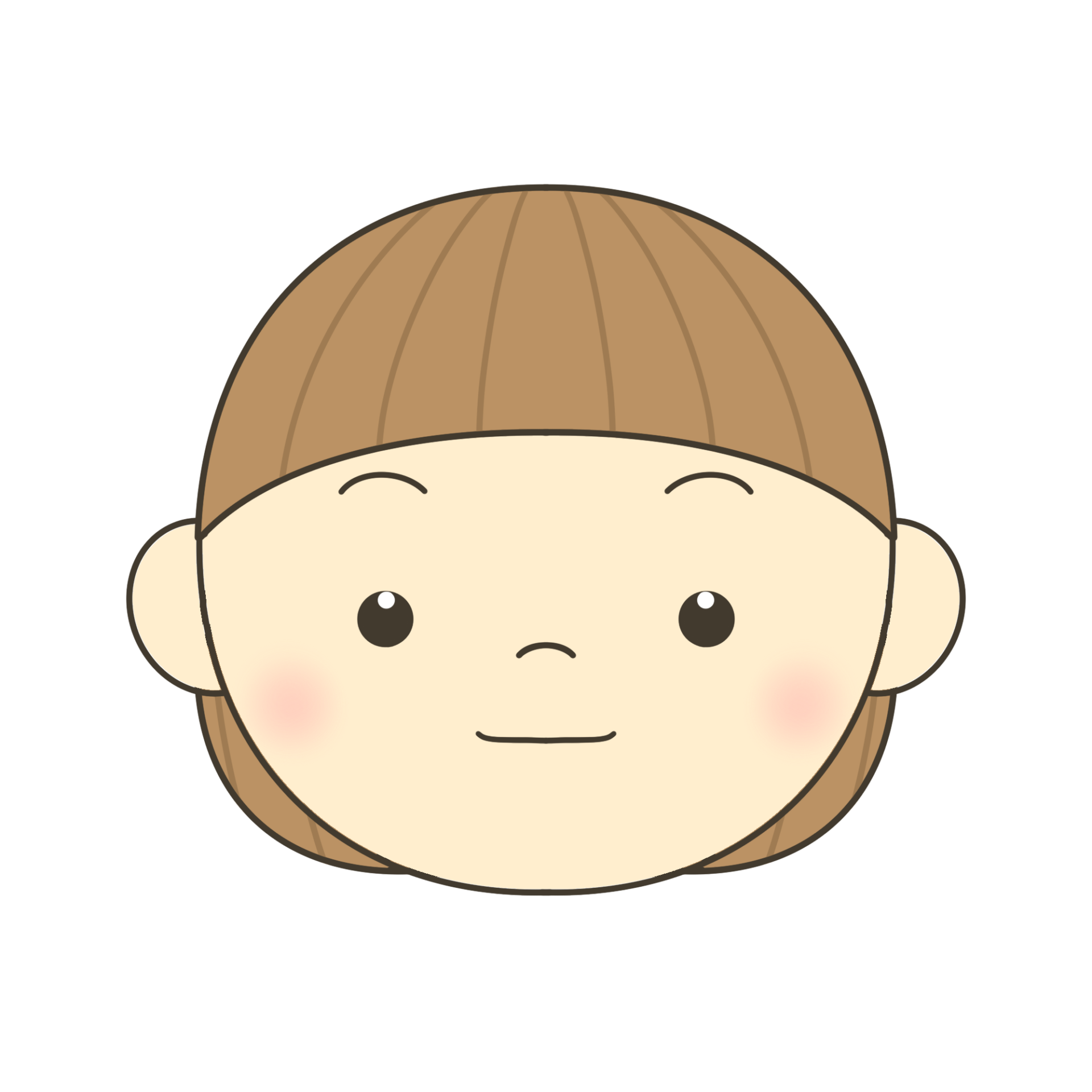 んの口の形のイラスト（ショートカット）｜発音練習・言語学習に使える素材