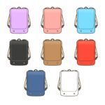 ランドセル（背中側から見た図）のイラストのアイキャッチ｜服装や装飾品の支援教材に使える素材
